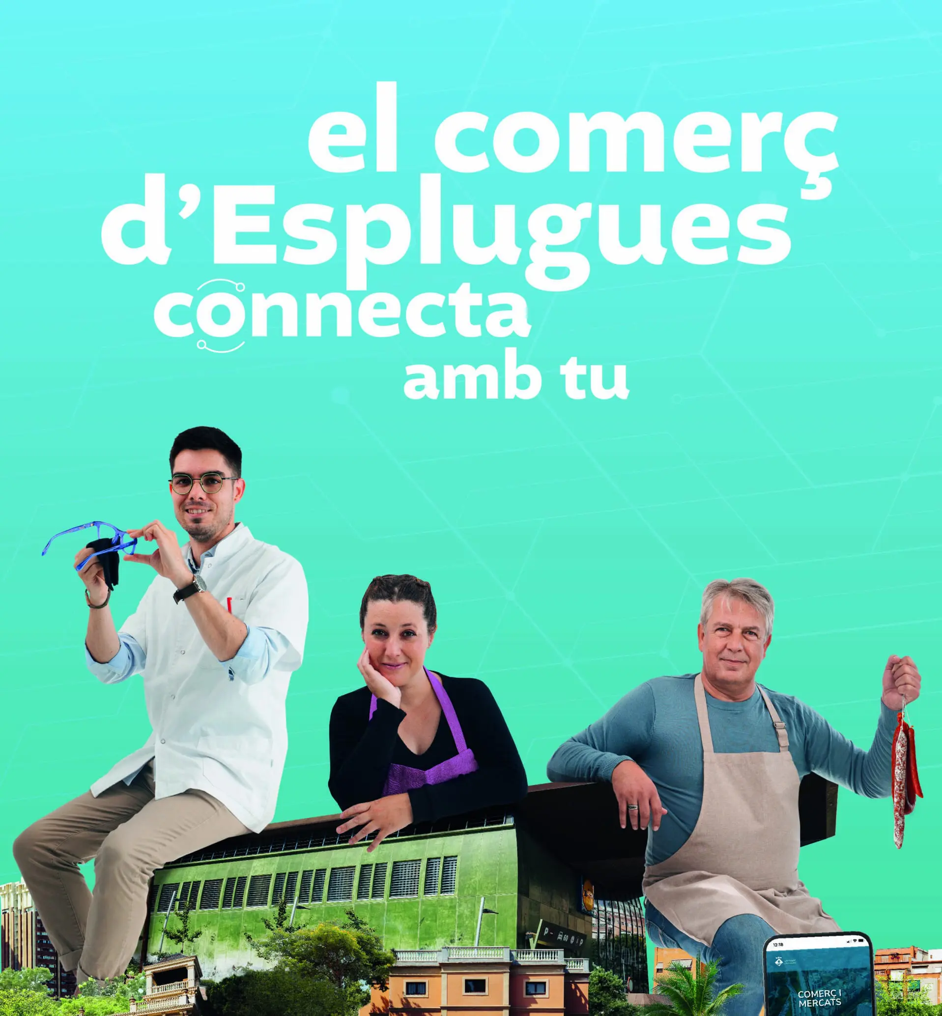 persones comerciants que apareixen a un cartell publicitari